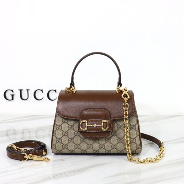 HORSEBIT 703848 老花棕色 (1) GUCCI HORSEBIT 1955 MINI TOP HANDLE BAG