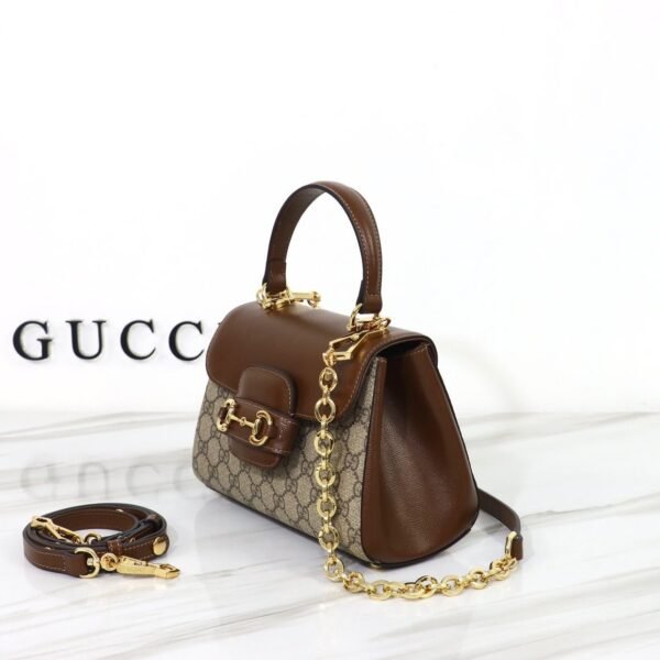 HORSEBIT 703848 老花棕色 (5) GUCCI HORSEBIT 1955 MINI TOP HANDLE BAG