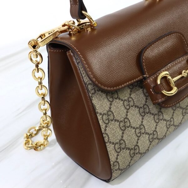 HORSEBIT 703848 老花棕色 (7) GUCCI HORSEBIT 1955 MINI TOP HANDLE BAG