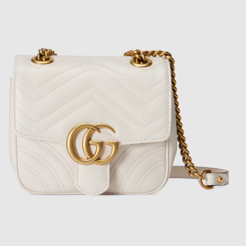 MARMONT 739682 白色 (1) GUCCI MARMONT MINI SHOULDER BAG