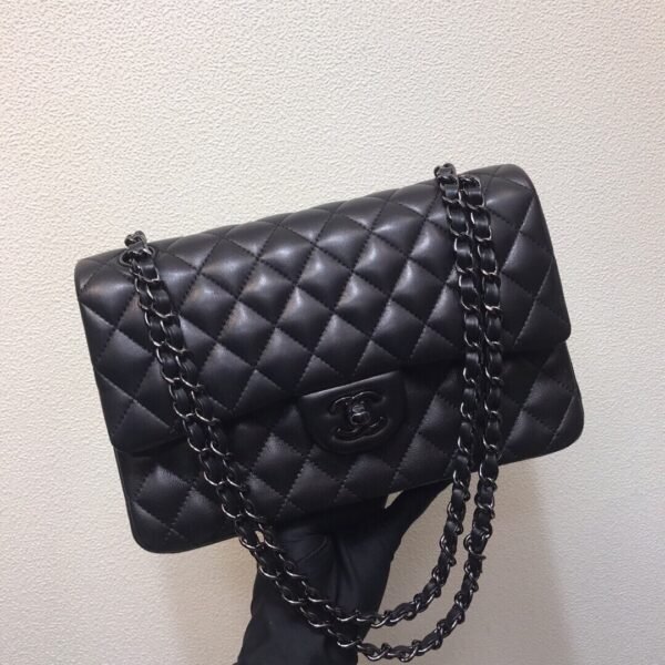 CHANEL CF CLASSIC 11.12 lambskin handbag black