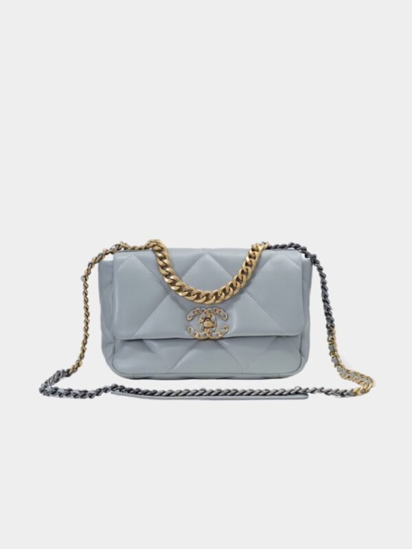 香奈兒 19bag 灰色 CHANEL 19 HANDBAG