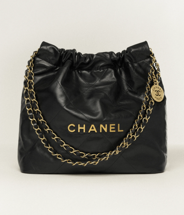 Chane1 22s 黑色金字 小号主图 CHANEL 22 SMALL HANDBAG Gold buckle