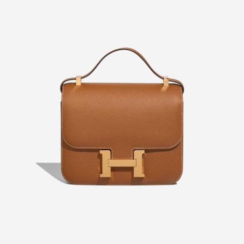 Constance 棕色 金扣19cm Hermès Constance epsom Gold buckle
