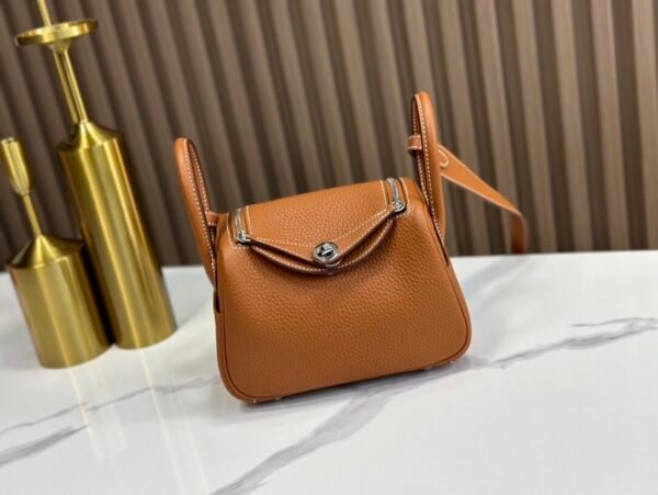 Lindy19金棕 银 (2) Hermès Lindy mini bag