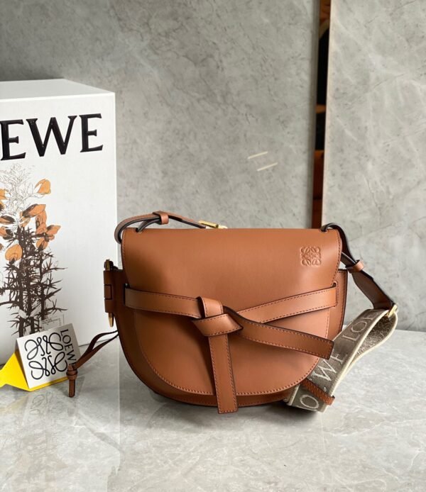 LOEWE Small Gate Dual bag in soft calfskin and jacquard