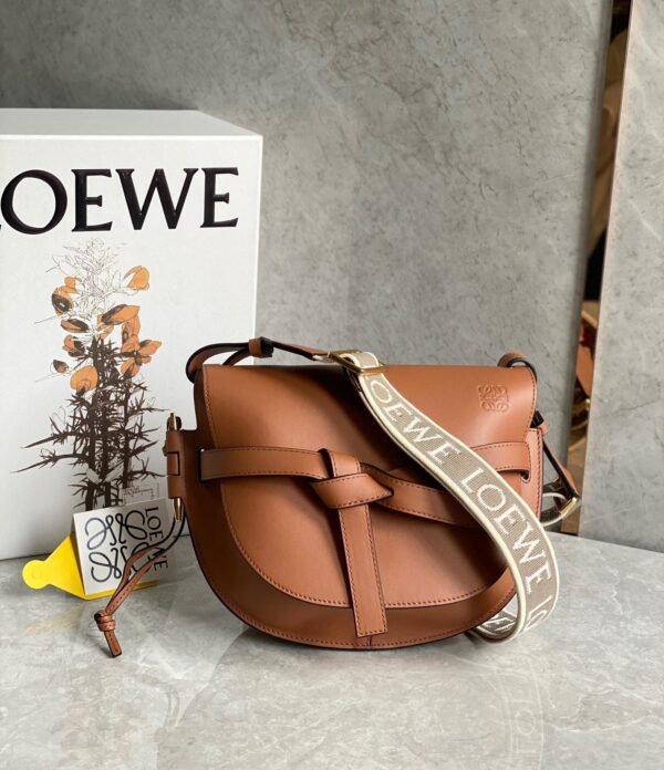 LOEWE Small Gate Dual bag in soft calfskin and jacquard
