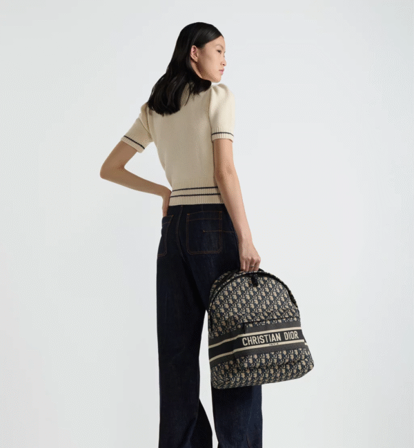 M6104STZQ_M928 Dior Travel Backpack in Blue Oblique