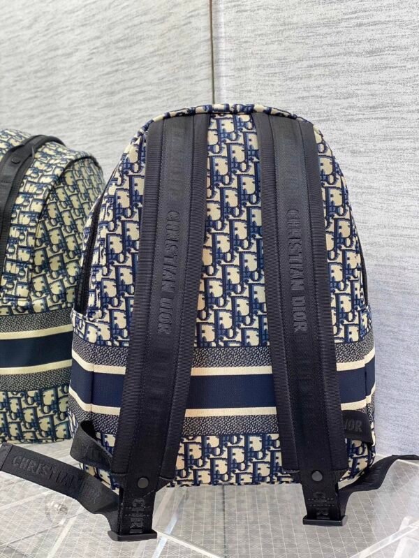 Oblique经典老花款大号 (6) Dior Travel Backpack in Blue Oblique