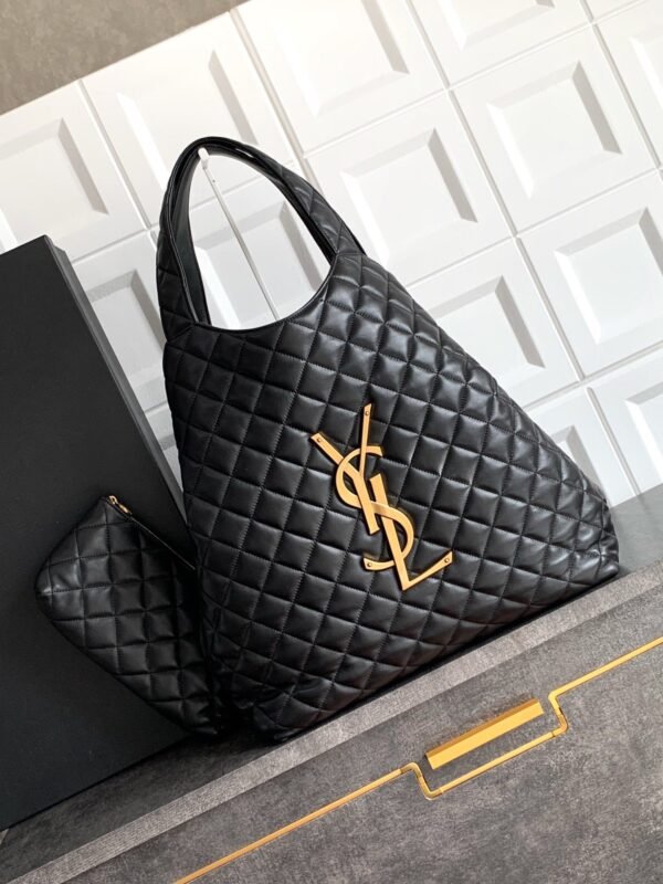 YSL ICARE MAXI SHOPPING BAG IN QUILTED LAMBSKIN