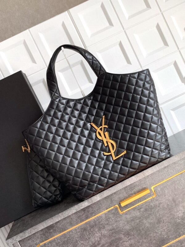 YSL ICARE MAXI SHOPPING BAG IN QUILTED LAMBSKIN
