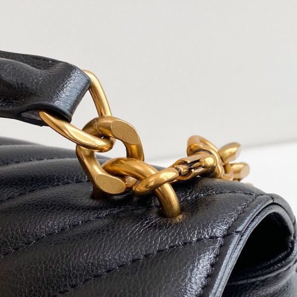 YSL 邮差包 黑色 (3) YSL COLLÈGE MEDIUM IN QUILTED LEATHER