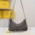 Simply Fendi  Brown FF jacquard fabric mini bag