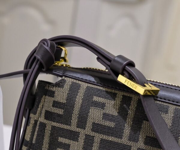 Simply Fendi  Brown FF jacquard fabric mini bag