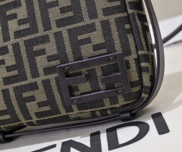 Simply Fendi  Brown FF jacquard fabric mini bag