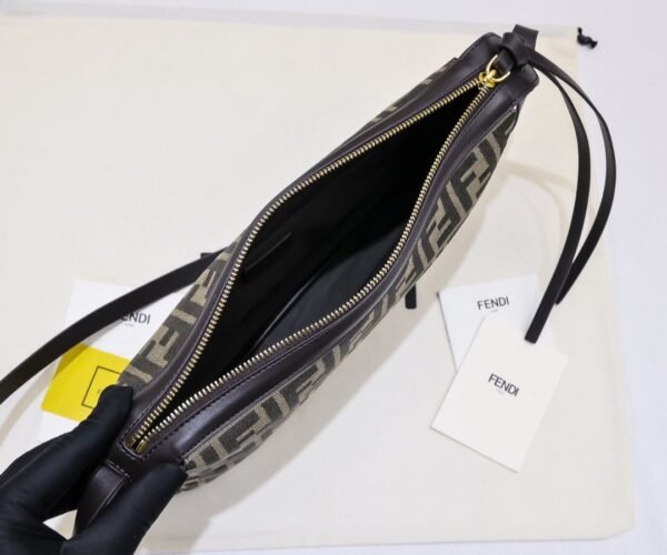 Simply Fendi  Brown FF jacquard fabric mini bag