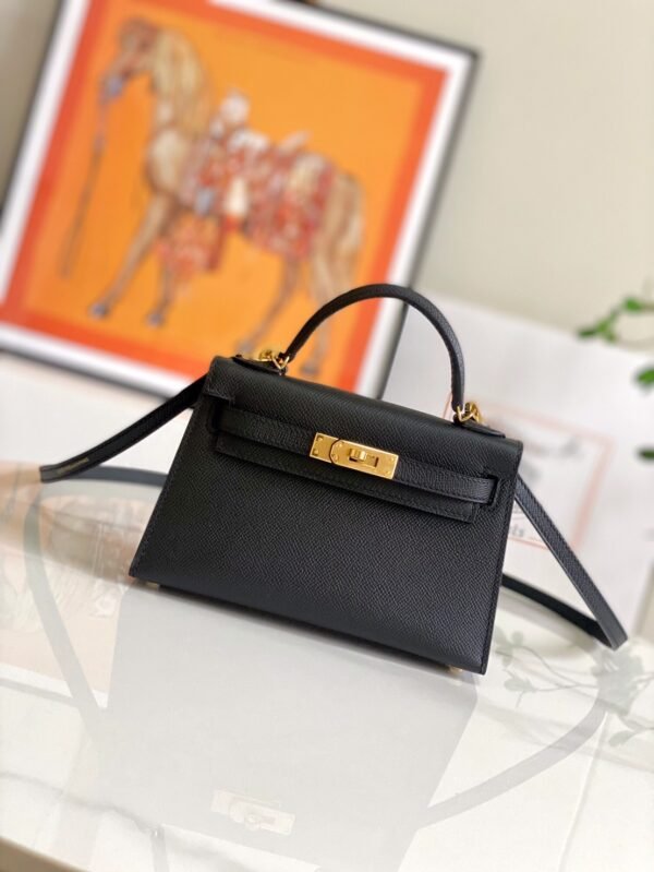 hermes Kelly 19 黑 金 (1) Hermès Kelly Bag Palm lines 19