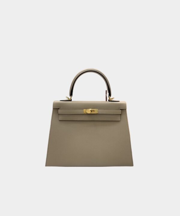 hermes Kelly 风衣灰 金扣25 (1) Hermès Kelly Bag Palm lines 25