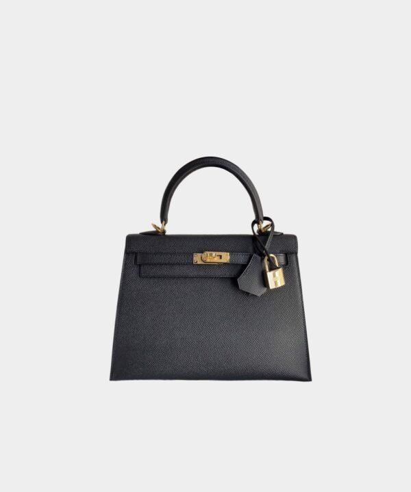 hermes Kelly 黑色 金扣25 (1) Hermès Kelly Bag Palm lines 25