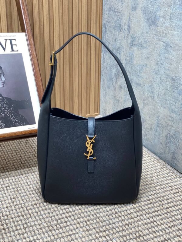 ysl LE5À7 小号黑色 (1) YSL LE 5 À 7 SUPPLE SMALL IN GRAINED LEATHER