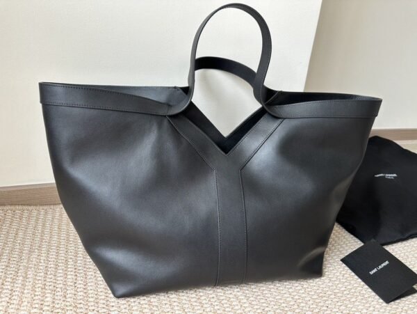 ysl Y托特包 黑色 (8) YSL Y TOTE IN LEATHER