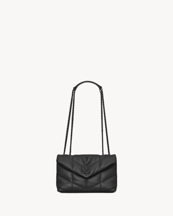 ysl 云朵包 小号 黑色 (1) YSL PUFFER TOY Quilted MINI Nappa Bag