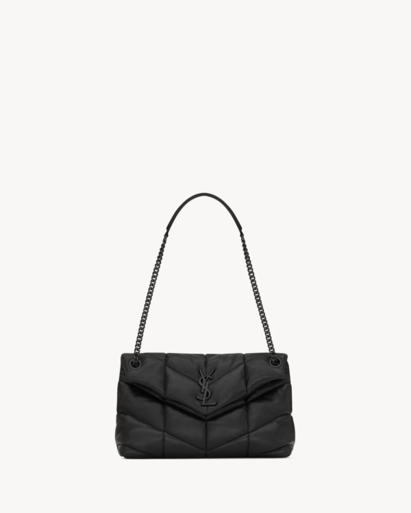 ysl 云朵包 黑色 (1) YSL PUFFER Quilted SMALL Nappa Bag