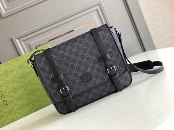 古驰 邮差包 黑色 658542 (1) GUCCI SMALL MESSENGER BAG 658542