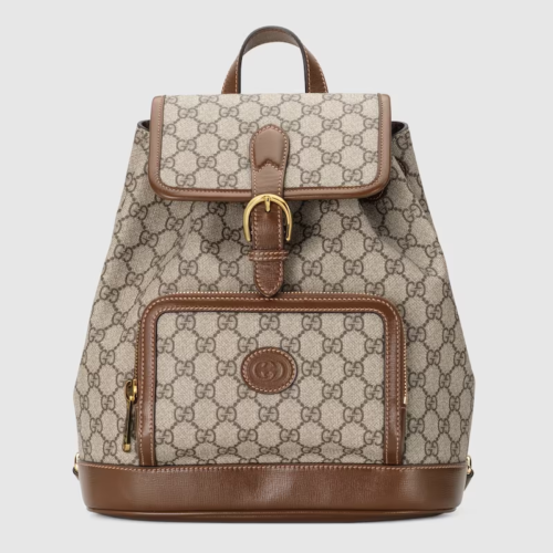 古驰背包 棕色 674147 (1) GUCCI SMALL BACKPACK WITH GG 674147
