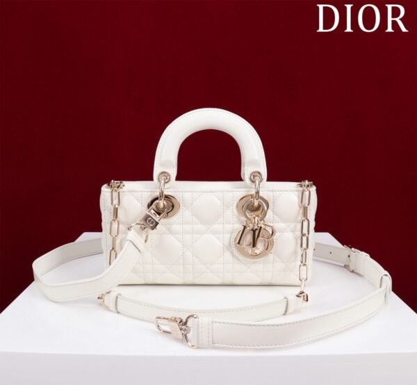 Dior Small Lady D-Joy Bag White