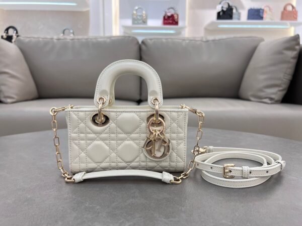 Dior Lady D-Joy Micro Bag White
