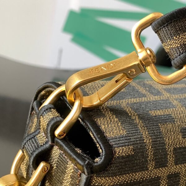 FENDI Baguette Brown FF jacquard fabric bag