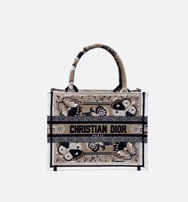 迪奥 book tote 花蝴蝶系列小号 Small Dior Book Tote Bag Floral Butterfly Pattern