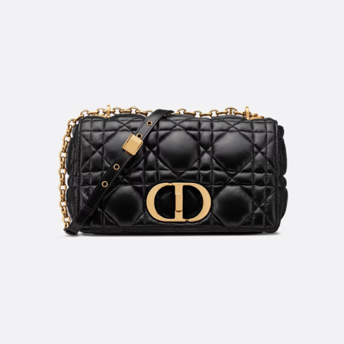 Dior Medium Caro Bag Smooth cowhide Gold buckle