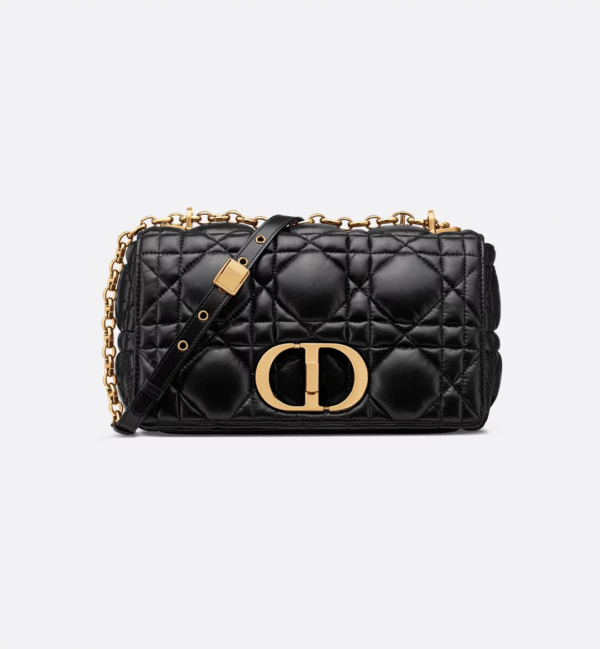 Dior Medium Caro Bag Smooth cowhide Gold buckle