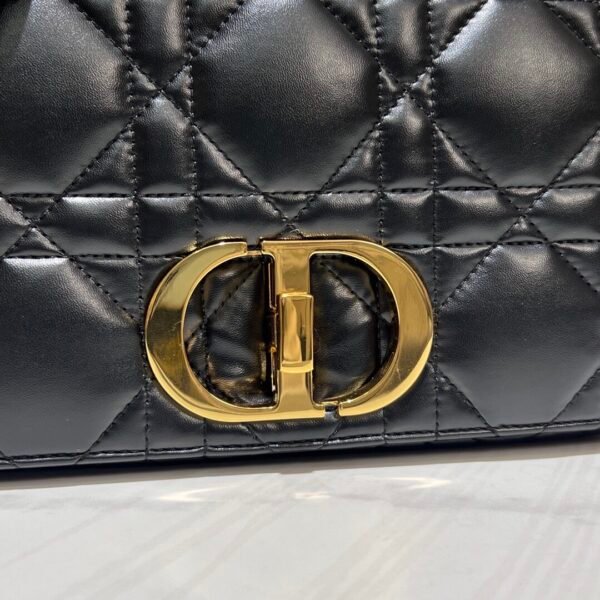 Dior Medium Caro Bag Smooth cowhide Gold buckle