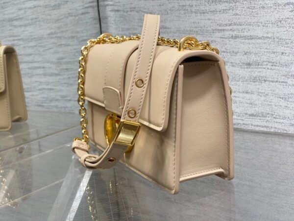 迪奥Montaigne 小号 杏色牛皮 (4) DIOR 30 Montaigne East-West Bag with Chain Apricot color