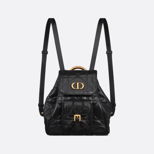 Dior Small Caro Backpack Macrocannage Lambskin
