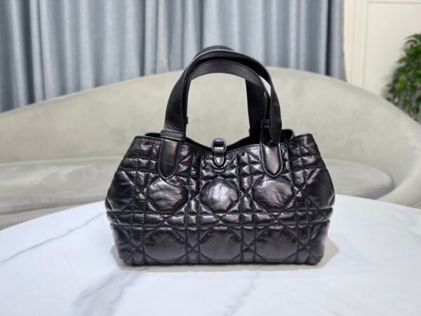 Dior Small Toujours Bag Macrocannage Calfskin Gun Color