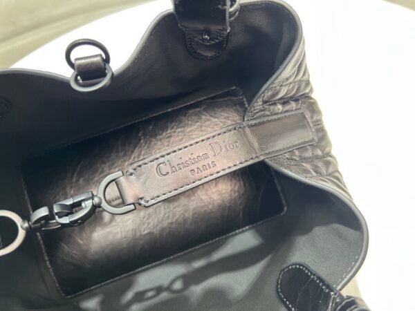 Dior Small Toujours Bag Macrocannage Calfskin Gun Color