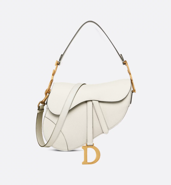 Dior Saddle Bag with Strap Golden Saddle Grained Calfskin