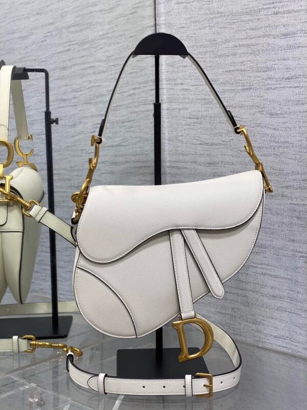 Dior Saddle Bag with Strap Golden Saddle Grained Calfskin