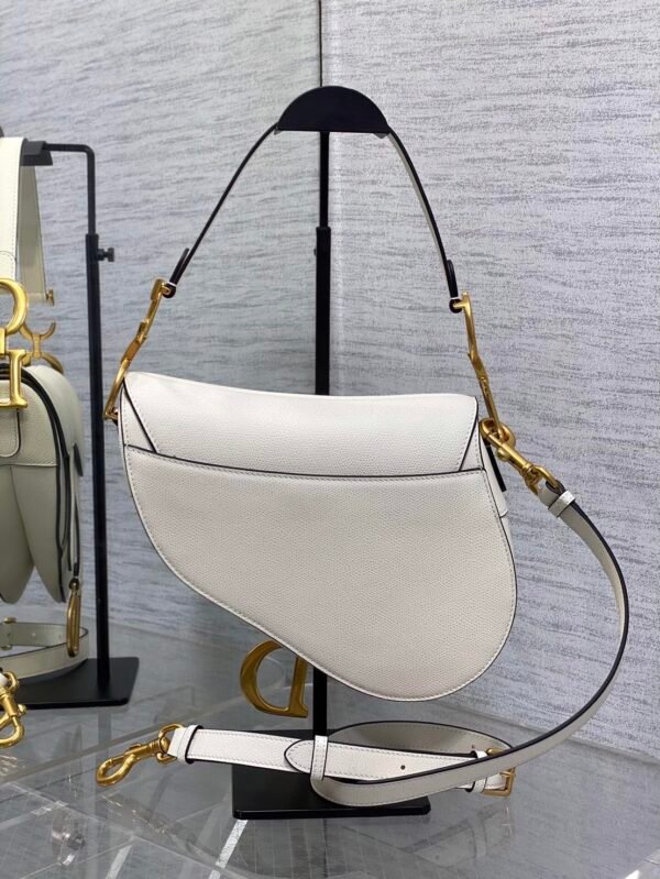 Dior Saddle Bag with Strap Golden Saddle Grained Calfskin