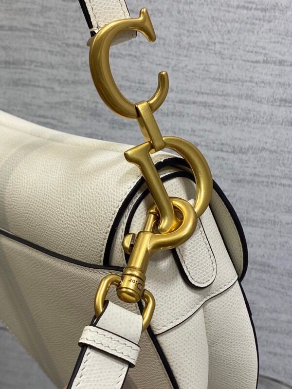 Dior Saddle Bag with Strap Golden Saddle Grained Calfskin