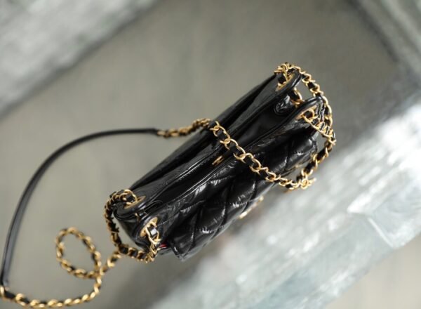 CHANEL Hobo Bag Calfskin shoulder/crossbody small hobo bag