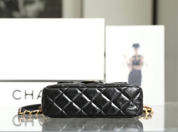 CHANEL Hobo Bag Calfskin shoulder/crossbody small hobo bag
