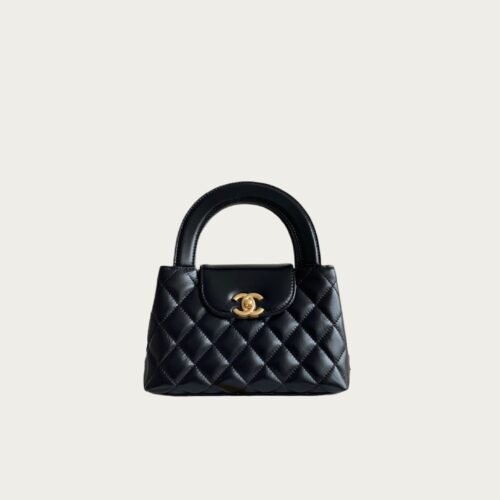CHANEL KELLY SHOPPING BAG SHINY AGED CALFSKIN & GOLD HARDWARE