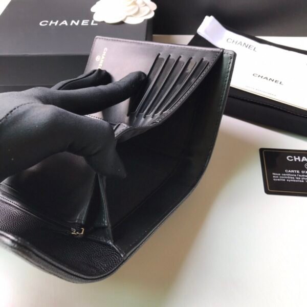 香奈儿 leboy 黑金牛皮 (7) CHANEL leboy medium trifold wallet