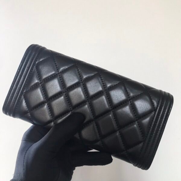 香奈儿 leboy 黑金羊皮长夹 (2) CHANEL leboy long wallet