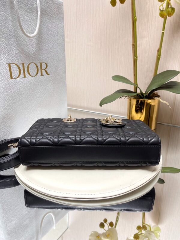黑色羊皮横版戴妃大号 (7) Dior Medium Lady D-Joy Bag Black